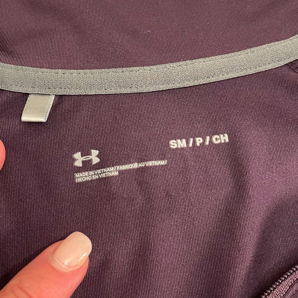 Under Armour PGA Golf Women's Purple Neon Yellow Dri-Fit Pullover Small - Picture 3 of 8